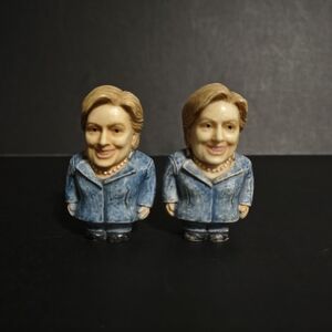 2 Harmony Kingdom Ball Historical Pot Belly Retired Hillary Clinton Figurines